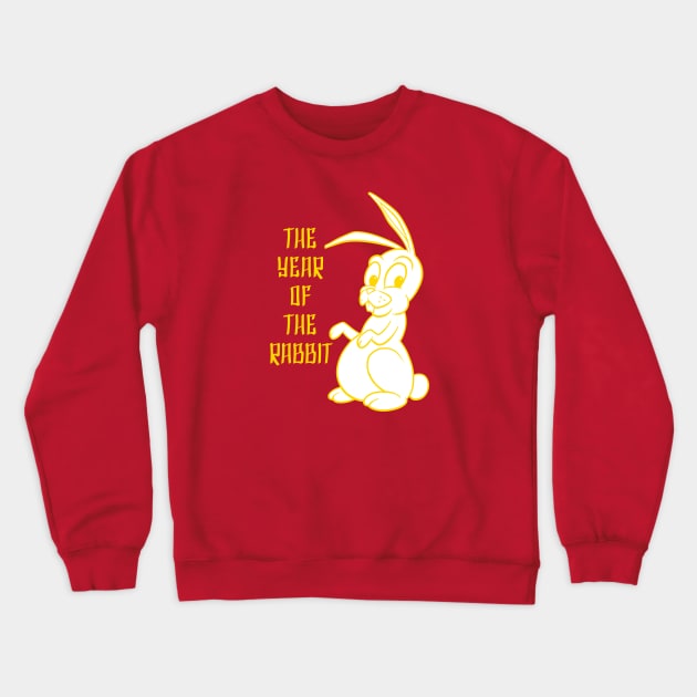 Year of the Rabbit Gold Crewneck Sweatshirt by Generic Mascots